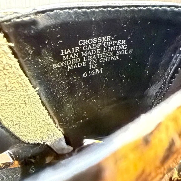 NWT Charles David Crosser Calf Hair Leopard Print Open Toe Heels - Picture 13 of 15